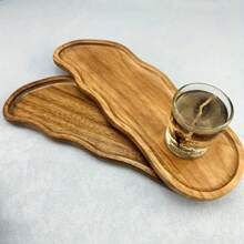 Elegant Wooden Serving Tray - Perfect For Coffee Table Desserts, Cakes & Snacks | Ideal For Restaurants & Kitchens