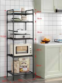 1pc Improved Space Metal Shelving Unit, Bathroom Storage Rack, Basin Shelf, Multi-Tier Standing Rack For Bathroom, Kitchen, Office, Study, Living Room, Easy Assembly, Great For Holiday Gifts - Multicolor - View 19