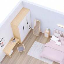 Bedroom Bedside Cabinet Multifunctional Nightstand Storage Side Table 2 Drawers