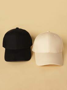 2pcs/Set Solid Color Children Baseball Cap,Sun Ion Hat For Spring & Summer,Suitable For Boys & Girls, Family Matching Hats - Multicolor - View 3