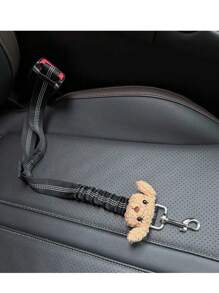 1 pezzo Cintura per auto per cani carina, cinghia intrecciata riflettente, guinzaglio retrattile elastico, nuovo guinzaglio per auto per animali domestici per gatti