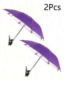 1/2 piezas Paraguas parasol impermeable con soporte para teléfono, paraguas mini con protección UV, adecuado para lluvia ligera, visera de sol universal para teléfono, accesorio antirreflejo para teléfono al aire libre, accesorio esencial de viaje, accesorios de fitness y estudio, necesidad de camping de vacaciones, accesorio de vacaciones - Multicolor - Ver 19