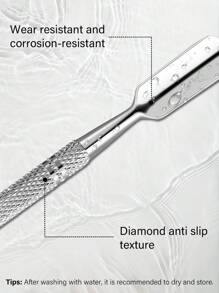 1pc/2pcs/4pcs/6pcs/10pcs Silvery Nail Dead Skin Fork, Double Head Stainless Steel Nail Cuticle Trimmer Remover, Nail Cleaner Dead Skin Cuticle Fork Removal Nail Art Tools, For Nail Trimming Dead Skin, Nail Salon, Nail Dead Skin Removal - Silver - View 3