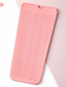 Almohadilla de silicona portátil resistente al calor, almohadilla aislante para plancha y rizador, almohadilla antideslizante y resistente al calor, herramienta de peinado para viajar, estuche de viaje para herramientas para el cabello: almohadilla resistente al calor, almohadilla para plancha y funda para rizador
