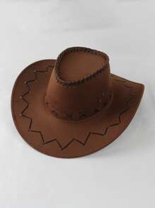 1pc,Western Cowboy Knight Hat Men And Women Big Edge Sunshade Hat Summer Hat Outdoor Mountaineering Hat - Color - View 8