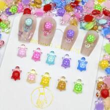 102/300/500 Pieces Of Mini Turtles, Mini Turtle Statues, Mini Resin Marine Animal Sparkling Turtle Statues, Suitable For DIY Garden Sculpture, Dollhouse, Aquarium Decoration, Cartoon Colored DIY Accessories, Aquarium Turtle Models, Turtle Nail Accessories For Marine Animals. Small Gifts For Birthday Parties And Weddings [Pay Attention To Size, They Are Microscopic]