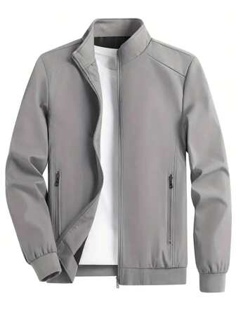 Men's Jacket Perfect For The Outdoors With Pockets And Ribbing At The Bottom And Cuffs To Keep Out Cold Air. Men's Sports Outdoor Jacket Personalized Fashion Pattern Comfortable Summer Gym