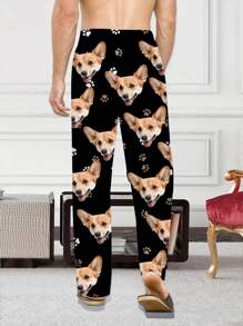 Spring Men's Custom Printed Casual Comfortable Lounge Pants, Sleepwear - Multicolor - View 5