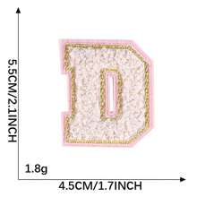 26 PEÇAS Remendos de Letras Adesivas Termofusíveis A-Z, Usados para DIY em Roupas, Tecidos, Sapatos, Bolsas, Acessórios de Vestuário com Letras (Rosa)