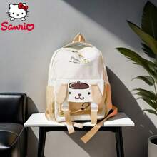 Sanrio Bolsa de almacenamiento multifuncional de Sanrio Kuromi, Cinnamoroll, Pompom Purin y My Melody, mochila de estilo universitario para secundaria y preparatoria con gran capacidad, mochila escolar adecuada para uso diario, profesionales y estudiantes, viajes y trabajo, el regalo perfecto para regresar a la escuela