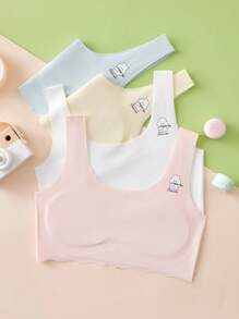 5 Pieces Of Multi-Color Underwear For Girls Girls Primary School Junior High School Students The First Stage Of Development Bra Leisure Sports Anti-Leakage Point Cool Summer - Multicolor - View 3