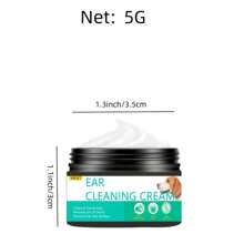 Crema humectante para limpieza de orejas de mascotas YRFKT, apta para limpiar cerumen en perros y gatos, con una textura suave y refrescante que no irrita - Negro - Ver 10