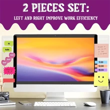1 pieza/1 pieza Accesorios de escritorio Tablero de notas para monitor de computadora Tablero de mensajes de computadora Suministros de oficina Clips para notas adhesivas para computadora de hombres y mujeres Accesorios de oficina en el hogar Decoración de escritorio de oficina