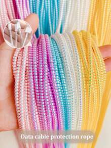 1pc 1.4M Laser Protective Charging Cable, Data Line Protection Sleeve Cable Protector, Charger Protector