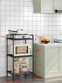 1pc Improved Space Metal Shelving Unit, Bathroom Storage Rack, Basin Shelf, Multi-Tier Standing Rack For Bathroom, Kitchen, Office, Study, Living Room, Easy Assembly, Great For Holiday Gifts - Multicolor - View 17