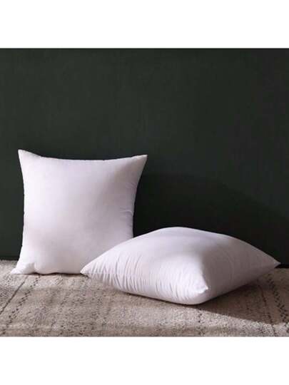 Removable Washable Throw Kussen Insert, White, Square Plush Fabric Core Zipper, Compressed Shipping