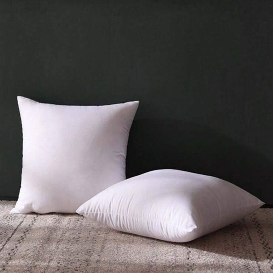 Inserto de almohada decorativa extraíble y lavable, blanco, núcleo de tela esponjosa cuadrada con cremallera, envío comprimido