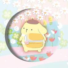 Sanrio 1 pièce Insigne à bulles des personnages Sanrio, broche dessin animé en alliage d'étain de 5,8 cm, accessoire