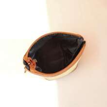 Elegante y de moda bolso de paja para mujer, nueva diseño único y sencillo de hombro/bandolera trenzado tipo cubo