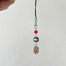 New Chinese Style Lucky Cute Ceramic Lucky Cat Metal Ornament For Mobile Phone Chain Pendant Gifts For Mother, Family, Friends, Birthday, Holiday Phone Charm