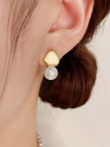 磨砂纹理几何时尚女士耳环