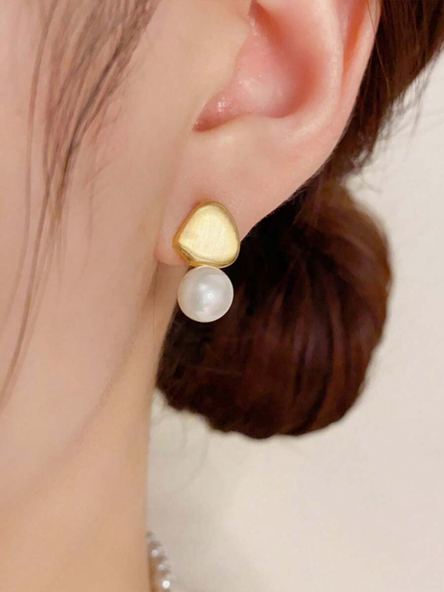 磨砂纹理几何时尚女士耳环