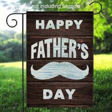 1 Piece, Happy Father's Day Garden Flag, Father's Day Holiday Porch Sign, I Love Dad Print Double Sided Yard Flag, Lawn Flag, Home Decor, Outdoor Decor, Yard Decor, Garden Decor 12 By 18 Inches Gifts Birthday Graduation