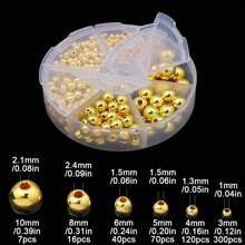 550pcs 3-10mm Gold Color Jewelry Making Kit Box Set Makina Seedbeads Kit For DlY Cra Bracelels Necklace Plated Plaslic