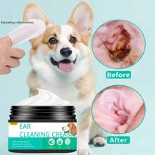 Crema humectante para limpieza de orejas de mascotas YRFKT, apta para limpiar cerumen en perros y gatos, con una textura suave y refrescante que no irrita - Negro - Ver 5