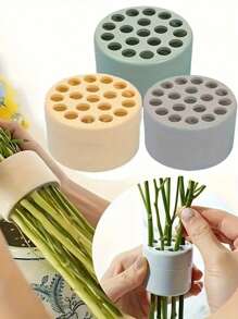 1pc/3pcs Multi-Function Large Vase Flower Holder - Reusable Spiral Bouquet Rack And Stem Holder, Lightweight Plastic Planting Tool For Indoor/Outdoor Use, Delicate And Compact Gifts Birthday Graduation
