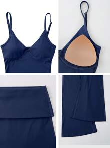 NcmRyu Women Solid Color Y-Back Padded Camisole And High Waist Flare Legs Pants Sports Suit, Slimming