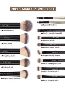 MAANGE 13pcs Professional Soft Long Aluminum Tube Makeup Brush Set,Soft Foundation Brush, Eyeshadow Brush, Eyebrow Brush, Blending Brush,Highlight Brush,Concealer Brush,Makeup Brush For Powder Liquid Cream,For Daily Use And Travel,Makeup Accessories Gifts For Friends ﻿ ﻿ ﻿ - 黑色 - 查看 2