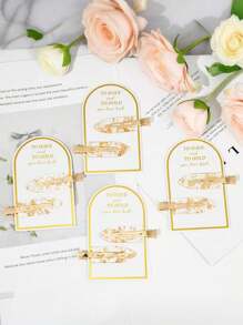8pcs/4cards Gold-Tone No Bend Hair Clips Creaseless Sparkling Bridal Headpiece Bridesmaid Hair Wedding Accessories Elegant Hair Ornament For Bridesmaid Gift
