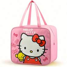 Sanrio Incredible Sanrio For Hello Kitty Insulated Lunch Bag - A Reusable Nylon Tote With Zipper Closure, Waterproof And Thermal Lunch Box Bag, Suitable For School And Camping, Food Supply Gear, A Perfect Gift For Back-To-School Season!