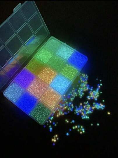 1box/set 15 Colors #3 Luminous Glass Seed Beads
