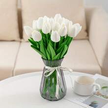 1/10 Pcs Lifelike Artificial Tulip Bouquet Elegant Real Touch , Long-Lasting For Weddings, Events, Home Decor, Valentine's Day