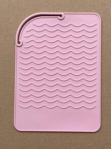 Almohadilla de silicona portátil resistente al calor, almohadilla aislante para plancha y rizador, almohadilla antideslizante y resistente al calor, herramienta de peinado para viajar, estuche de viaje para herramientas para el cabello: almohadilla resistente al calor, almohadilla para plancha y funda para rizador