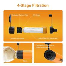 4-Pack Water Filter Straws For Drinking And Survival, 5000L Capacity, Ideal For Camping And Emergency Water Purification - Default - View 2