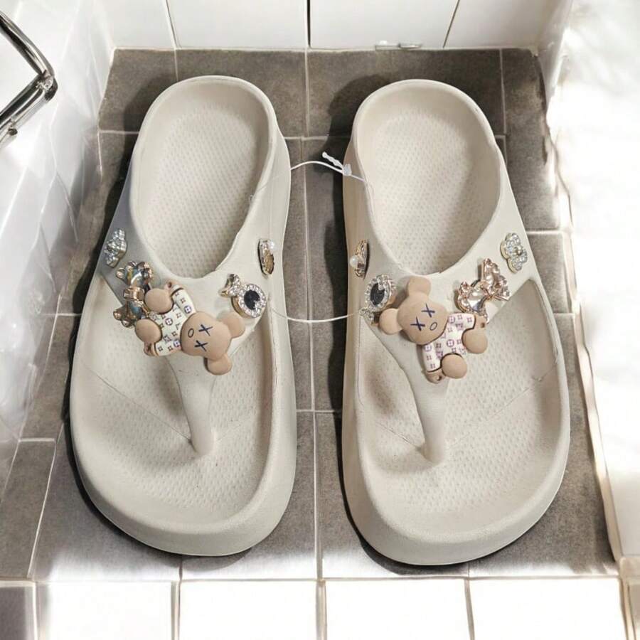 CHANCLAS COMODAS DE MUY BUENA CALIDAD PARA SALIDAS CASUALES - Caqui - Ver 1