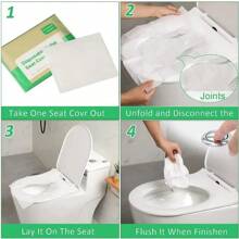 10-100PCS Disposable Toilet Seat Cover Portable Travel Camping Hotel Bathroom Waterproof Toilet Mat Accessories