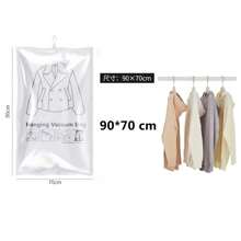 Hanging Vacuum Storage Bags No Need Pump Saver Vacuum Seal With Hanger Space Saving Clear Seal Wardrobe Compressed Bag
