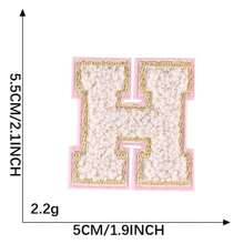 26 PEÇAS Remendos de Letras Adesivas Termofusíveis A-Z, Usados para DIY em Roupas, Tecidos, Sapatos, Bolsas, Acessórios de Vestuário com Letras (Rosa)