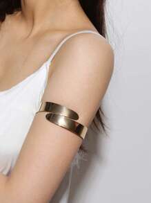 臂袖上臂带袖口手镯女士金色或银色可调节臂带