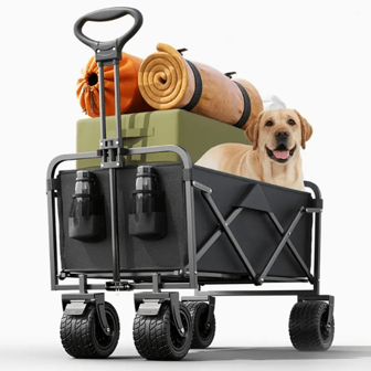 1 件折叠露营车，户外旅行车多功能拖车，可折叠旅行车，适合露营、野餐、户外活动