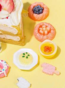 50pcs Mini Simulation Food Beverage Mixed Resin Food - Mini Kitchen Pretend Game Adult Mini Food Set (Random)