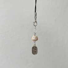New Chinese Style Lucky Cute Ceramic Lucky Cat Metal Ornament For Mobile Phone Chain Pendant Gifts For Mother, Family, Friends, Birthday, Holiday Phone Charm
