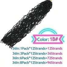 36 Inch New Faux Locs Crochet Braids Hair Super Long Goddess Locs Crochet Hair Curly Wavy Soft Locs Braiding Hair For Women