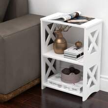 3 Tier Small Bedside Table Cabinet Side End Coffee Tea Table Nightstand Storage Shelf, Waterproof Practical Bookshelf For Any Places, Such As Living Room, Bedroom,Bathroom, Office, Hallway Etc.