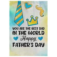 1 Piece, Happy Father's Day Garden Flag, Father's Day Holiday Porch Sign, I Love Dad Print Double Sided Yard Flag, Lawn Flag, Home Decor, Outdoor Decor, Yard Decor, Garden Decor 12 By 18 Inches Gifts Birthday Graduation