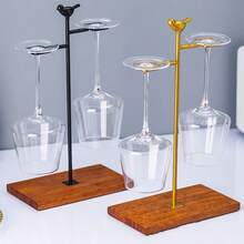 1pc Creative Red Wine Glass Hanging Holder, Stemware Rack Display Stand - Multicolor - View 3